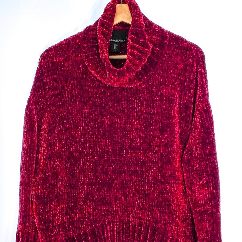 Red Chenille Turtleneck